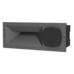 LED Outdoor Wandeinbauleuche MURANO, mit Steckdose, 7W, 3000K, 190lm, IP54, anthrazit