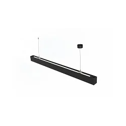 LED Pendelleuchte LINEAR, 46W, 4000K, 6000lm, UGR13, CRI90, IP20, direkt/indirekt, 150cm, schwarz