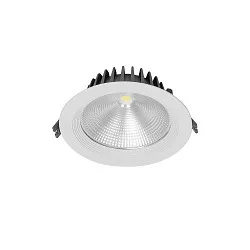 LED Einbaudownlight PILO, Ø 13,8cm, 60°, 6-12W, 3500K, 720-1440lm, CRI80, IP20, starr, weiß