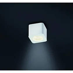 LED Aufbau-Downlight / Badleuchte OSO, IP44, eckig, 7.5W 2700K 370lm 40°, CRi >90, dimmbar, starr, mattweiß
