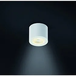 LED Aufbau-Downlight / Badleuchte OSO, IP44, rund, 7.5W 2700K 370lm 40°, CRi >90, dimmbar, starr, mattweiß