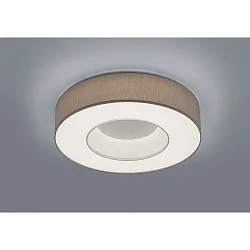 LED Deckenleuchte LOMO, IP20, Ø 46cm, Ringform, 34W 2800K 2500m, CRi >90, dimmbar, Schirm mocca