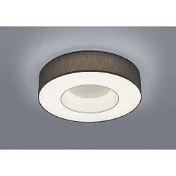 LED Deckenleuchte LOMO, IP20, Ø 46cm, Ringform, 34W 2800K 2500m, CRi >90, dimmbar, Schirm anthrazit
