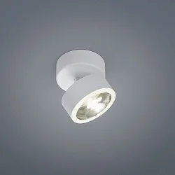 LED Deckenstrahler PAX, IP20, 1-flammig, 7.5W 2900K 560lm 12°, CRi >90, dimmbar, verstellbar, mattweiß / Glas klar