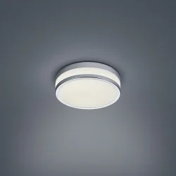 LED Bad-Deckenleuchte ZELO 22, IP44, Ø 22cm, 12W 2900K 940lm, CRi >90, chrom / opal