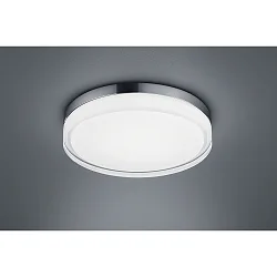 LED Bad-Deckenleuchte TANA 33, Ø 33cm, IP44, 22W 2900K 1050lm, CRi >90, Glas teilsatiniert, chrom