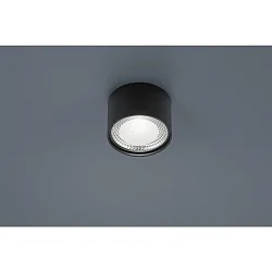LED Aufbau-Deckenleuchte KARI, IP30, Rund, Ø 11.5cm, 12W 2700K 1030lm, CRi >90, dimmbar, mattschwarz