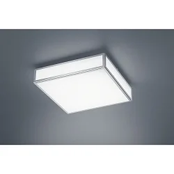 LED Bad-Deckenleuchte ZELO 30, IP44, 30 x 30cm, 19W 2900K 1310lm, CRi >90, chrom / opal
