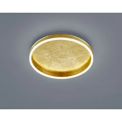LED Deckenleuchte SONA, IP20, Ø 40cm, 1-fach, 24W 2900K 2040lm, CRi >90, dimmbar, Stahl / Acryl, blattgold