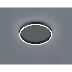 LED Deckenleuchte SONA, IP20, Ø 40cm, 1-fach, 24W 2900K 2040lm, CRi >90, dimmbar, Stahl / Acryl, mattschwarz