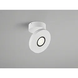 LED Bad-Deckenstrahler GOTO, IP54, 8.5W 2700K 570lm, CRi >90, dimmbar, verstellbar, Aluminium / Glas-Linse, mattweiß