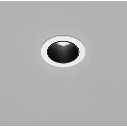 LED Deckeneinbauleuchte PIC, IP20, rund, 2700K, weiß / innen schwarz