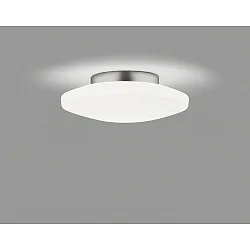 LED Bad-Deckenleuchte KYMO 26, IP44, Ø 26cm, 12W 2900K 940lm, CRi >90, chrom / Opalglas satiniert