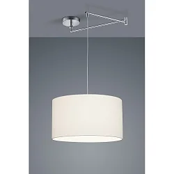 Pendant luminaire CERTO 2, E27, IP20, chrome / white