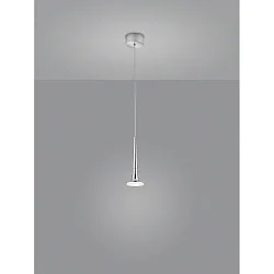 LED Pendant luminaire FLUTE LED, IP20, chrome