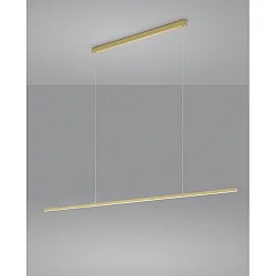 pendant luminaire LOOPY direct, with diffuser IP20, gold matt dimmable