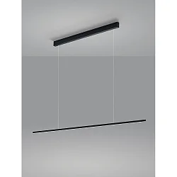 LED Pendant luminaire LOOPY LED, IP20, black matt