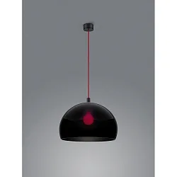 pendant luminaire DORO E27 IP20, red, black, black matt