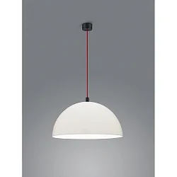 pendant luminaire DORO E27 IP20, red, black matt, white