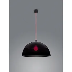 pendant luminaire DORO E27 IP20, red, black, black matt