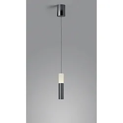 pendant luminaire LIDOS 1 flame, direct / indirect IP20, black chrome dimmable