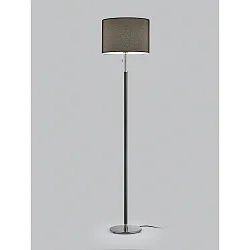 floor lamp OPPO with shade, with pull switch chain E27 IP20, black matt, black chrome 