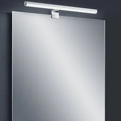 LED Wandleuchte / Spiegelleuchte GAIA 49, IP44, 49cm, 12W 2700-6400K 650lm, CRi >90, mit Fernbedienung, dimmbar, chrom
