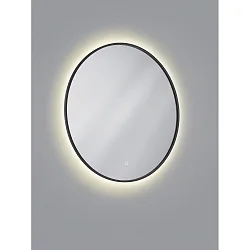 mirror with lighting VIDO Ø 70CM tunable white, indirect IP44, black 