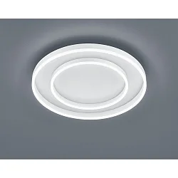 LED Deckenleuchte SONA, IP20, Ø 59.5cm, 2-fach, 60W 2900K 4690lm, dimmbar, Stahl / Acryl, mattweiß