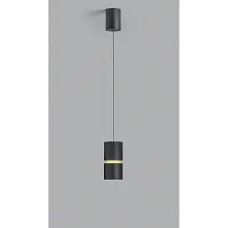 pendant luminaire ROK 1 flame, adjustable, direct / indirect, focusable IP20, gold matt, black matt dimmable