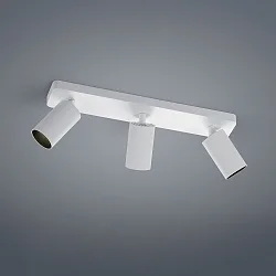 LED Ceiling luminaire RIWA LED, 3 flames, IP20, white matt