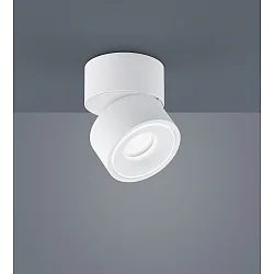 LED Decken-Strahler NAKA, IP20, 1-flammig, 15W 2800K 1170lm 38°, CRi >90, dimmbar, verstellbar, mattweiß