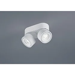 LED Decken-Strahler NAKA, IP20, 2-flammig, 30W 2800K 2340lm 38°, CRi >90, dimmbar, verstellbar, mattweiß