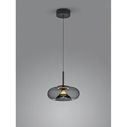 pendant luminaire SICA 1 flame IP20, gold, black dimmable