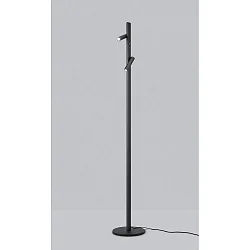 LED Stehleuchte CONI, 2-flammig, stabförmig, 18W, 2700K, 1780lm, IP20, dimmbar, mattschwarz