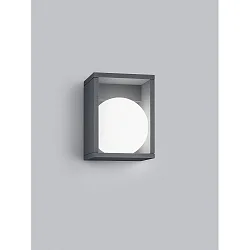 LED Außenwandleuchte DAY, rechteckig, 8,3W, 3000K, 590lm, IP65, graphit
