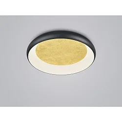 wall and ceiling luminaire TYRA LED IP20, gold, black dimmable