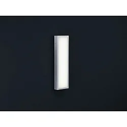 LED Außenwandleuchte SCALA, IP44, 45.5 x 13cm, 13W 3000K 840lm, Acryl-Diffusor, edelstahl