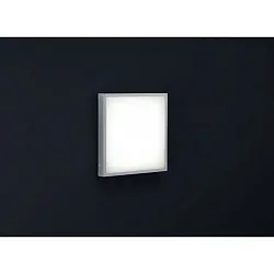 LED Außenwandleuchte SCALA, IP44, 32 x 32cm, 27W 3000K 1790lm, Acryl-Diffusor, edelstahl