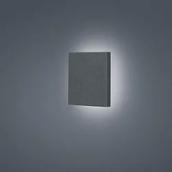Außenwandleuchte AIR, IP65, 15x15cm, indirekt, 15W 3000K 410lm, CRi >90, Aluminium massiv, graphit