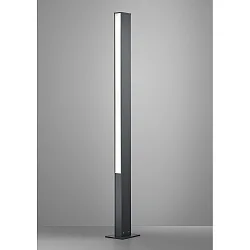LED Pollerleuchte TENDO 202, IP55, lang, 2-seitig, 61W 3000K 2640lm, Acryl satiniert / Aluminium, graphit