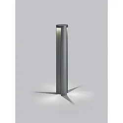 Pollerleuchte SKY, IP65, 75cm, Lichtaustritt 3-seitig, direkt / indirekt, 18W 3000K 1120lm, CRi >90, schaltbar, graphit
