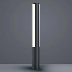 LED Pollerleuchte PIER, IP55, 52W 3000K 1790lm, Aluminium massiv, graphit / Acryl satiniert