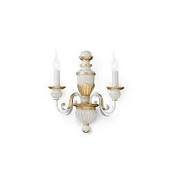 Wall luminaire FIRENZE AP2, 2 flames, E14, antique white