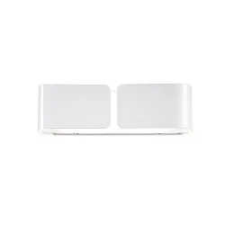 Wandleuchte CLIP AP2 SMALL ARGENTO, 2-flammig, E27, Weiß