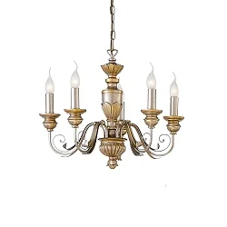 Chandelier DORA SP5, 5 flames, E14, antique gold