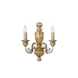 Wall luminaire DORA AP2, 2 flames, E14, antique gold