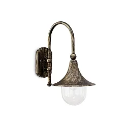 Außenwandleuchte CIMA AP1, E27, Schwarz /  Gold