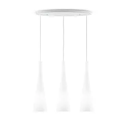 Pendant luminaire MILK SP3, 3 flames, E27, white