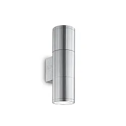 Outdoor Wandleuchte GUN SMALL, Up/Down, 2-flammig, 2x GU10, IP44, aluminium